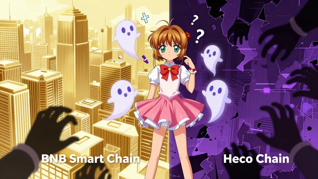 Split scene comparing a bright golden city and a glitchy purple void with zero symbols.