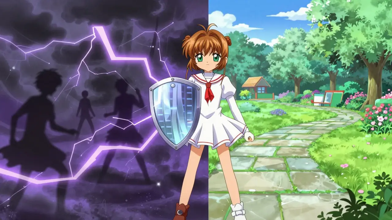 Anime character shielding against tax pitfalls with compliance magic shield