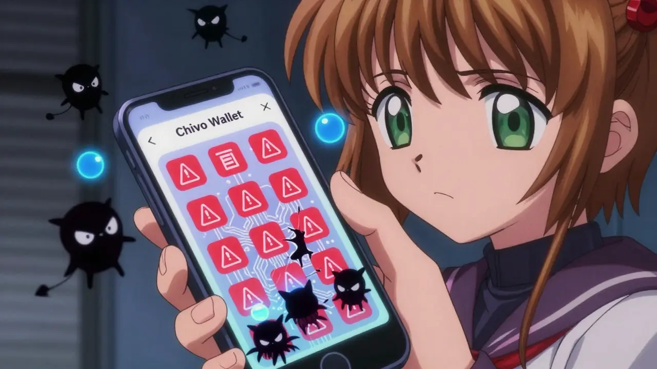 Anime style: Woman frustrated by hacked Chivo wallet app glitches