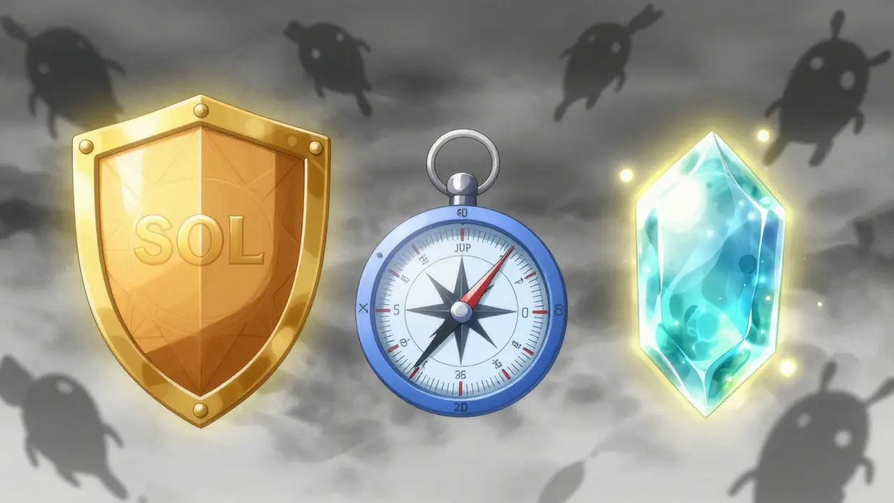 Glowing magical shields protecting against dark fog