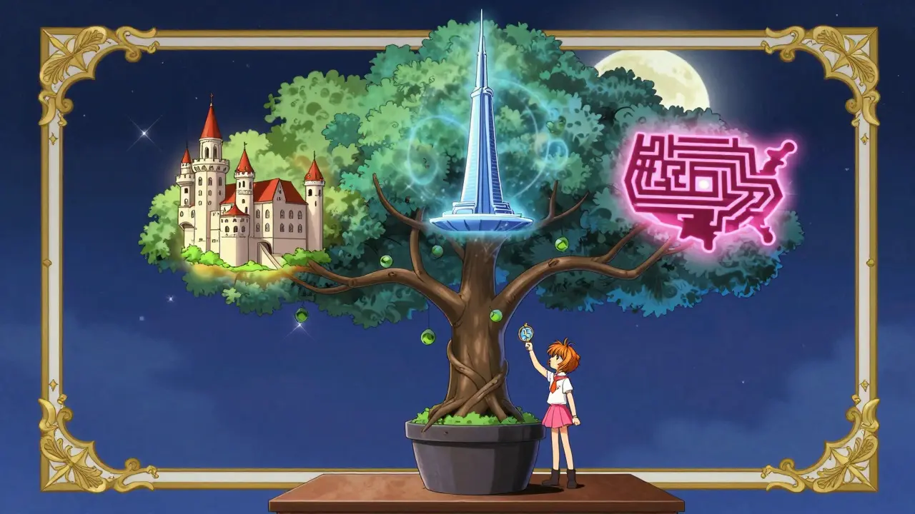 Magical decision tree showing global crypto licensing options and paths
