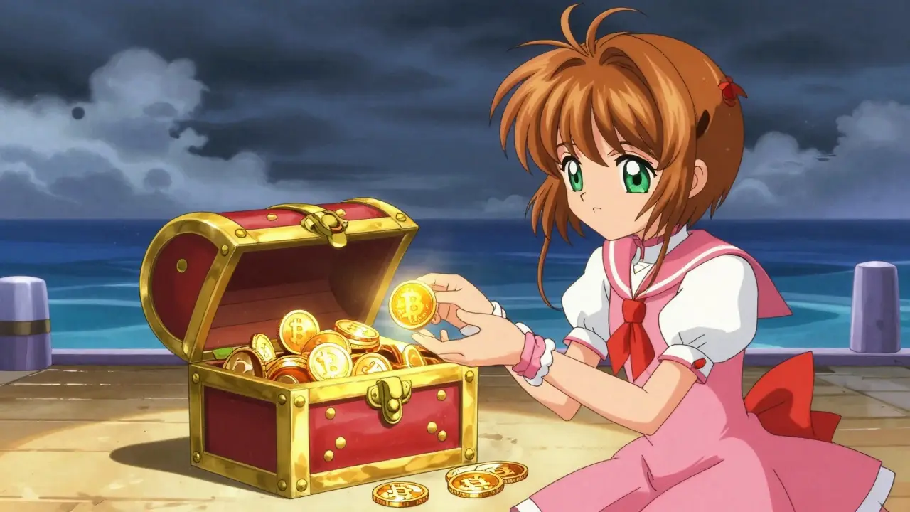 Transferring crypto to a secure hardware wallet in anime style