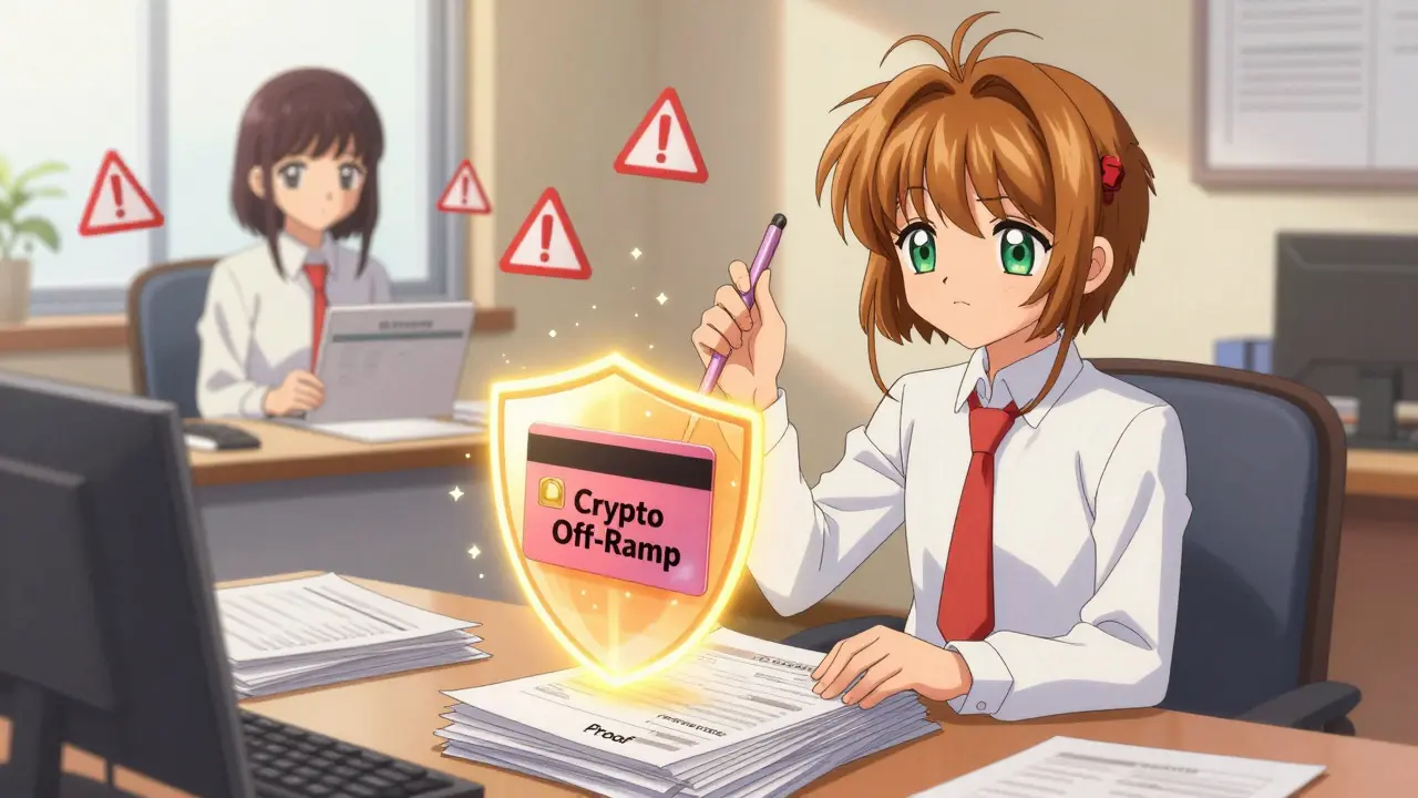 Woman protecting funds with organized documents and separate accounts