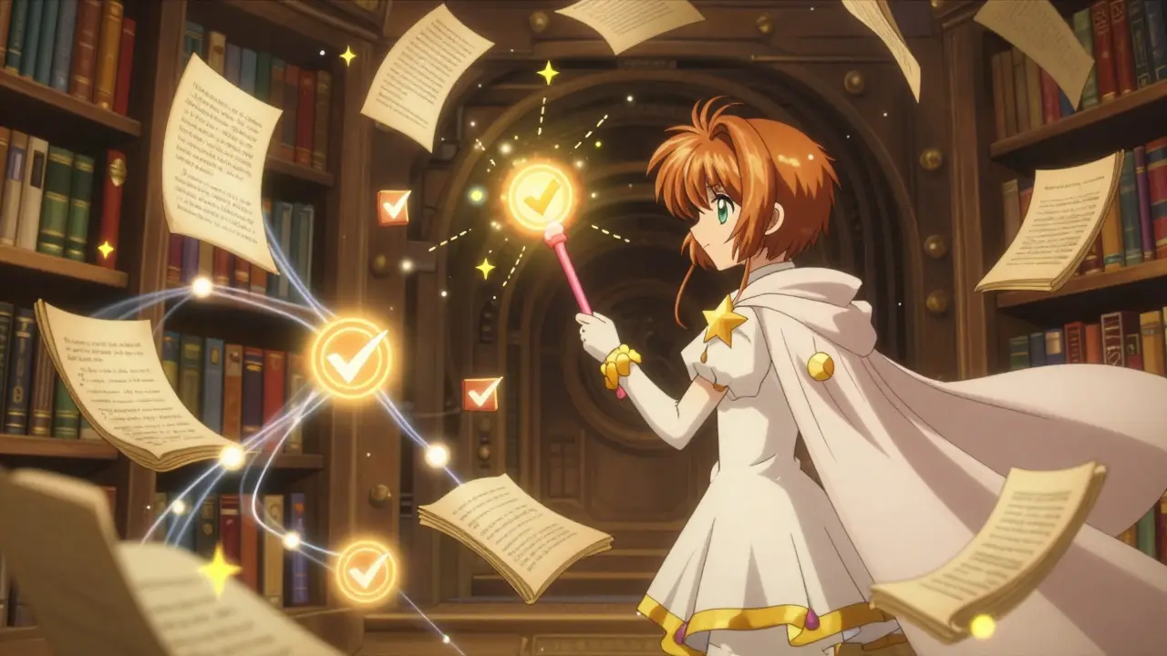 Magical character verifying blockchain smart contracts with wand