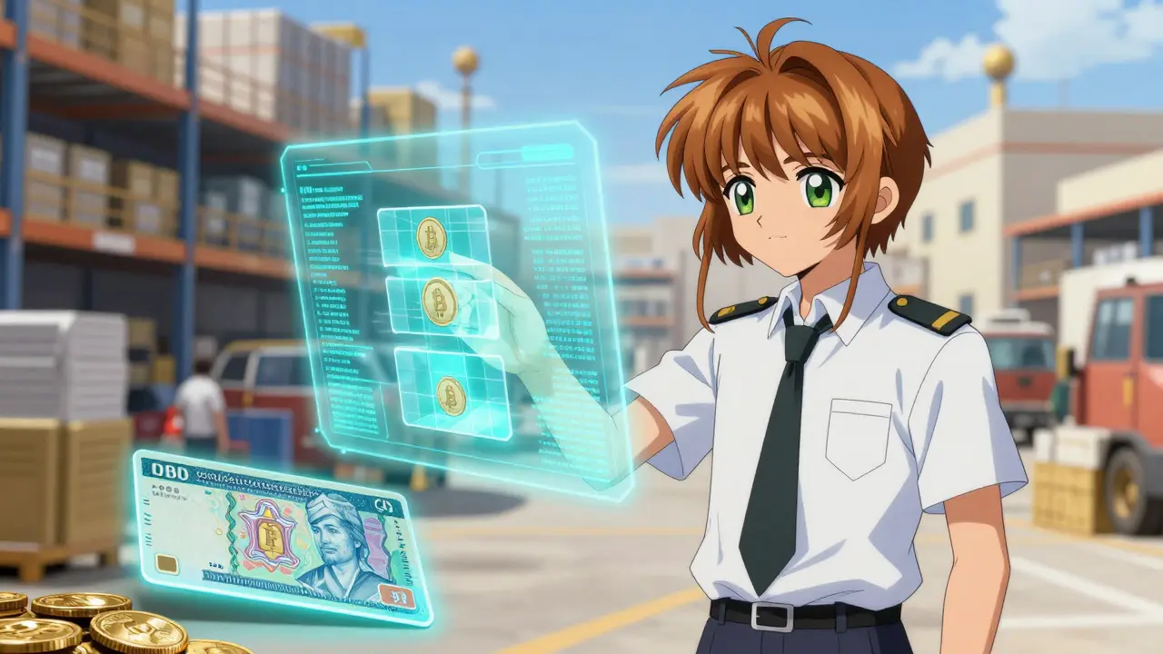Official using secure blockchain tech for customs and digital currency
