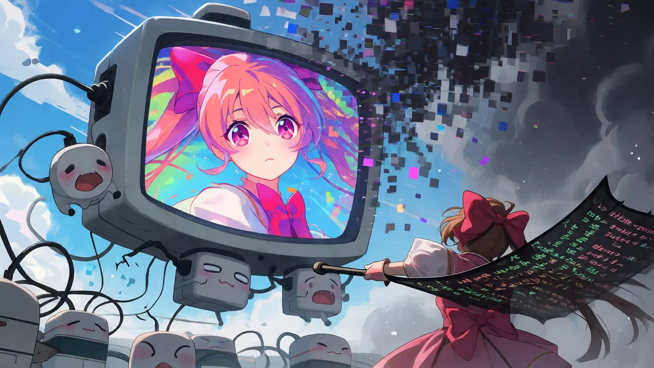 Anime illustration of NFT metadata risks and data loss
